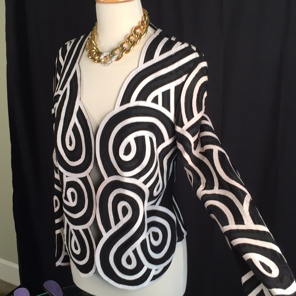Women’s Jacket by Ika Black and White Size 8 - Picture 7 of 10